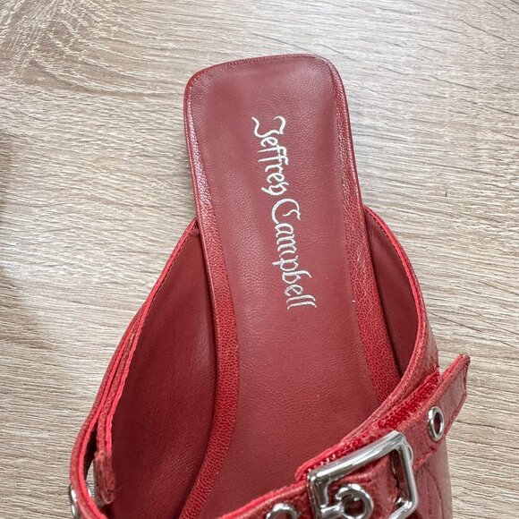 New Jeffrey Campbell Jaskier Lace-up Pointed Flat Mules Red 7 - Picture 11 of 15